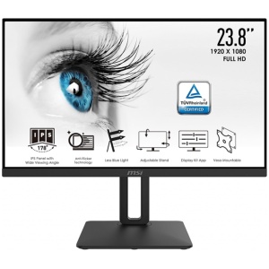 60,96 cm (24″), 1920 x 1080, 5 ms, HDMI, VGA, s: 1000:1 / d: 100000000:1, 250 cd/m2, 178°/178°