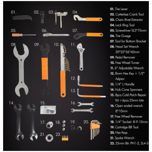 VonHaus 35-delni set ročnega orodja za kolo | E-specialisti.si