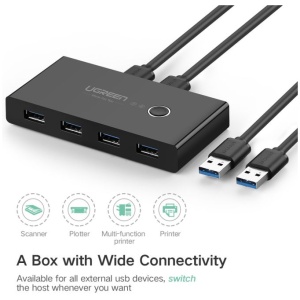 Ugreen USB stikalo / switch 4x USB 3.0 - box