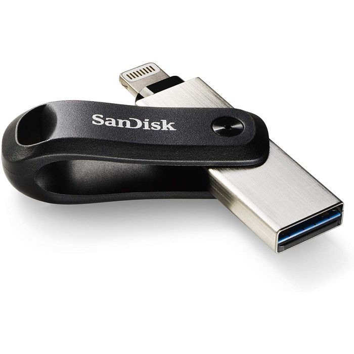 SanDisk iXpand Flash Drive Go 128GB - USB3.0 + Lightning - for iPhone and iPad