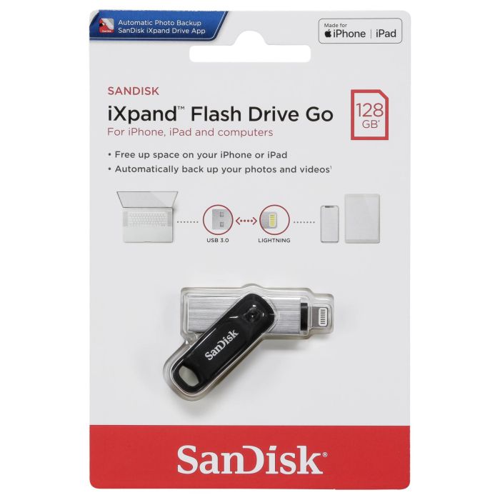 SanDisk iXpand Flash Drive Go 128GB - USB3.0 + Lightning - for iPhone and iPad - slika 3