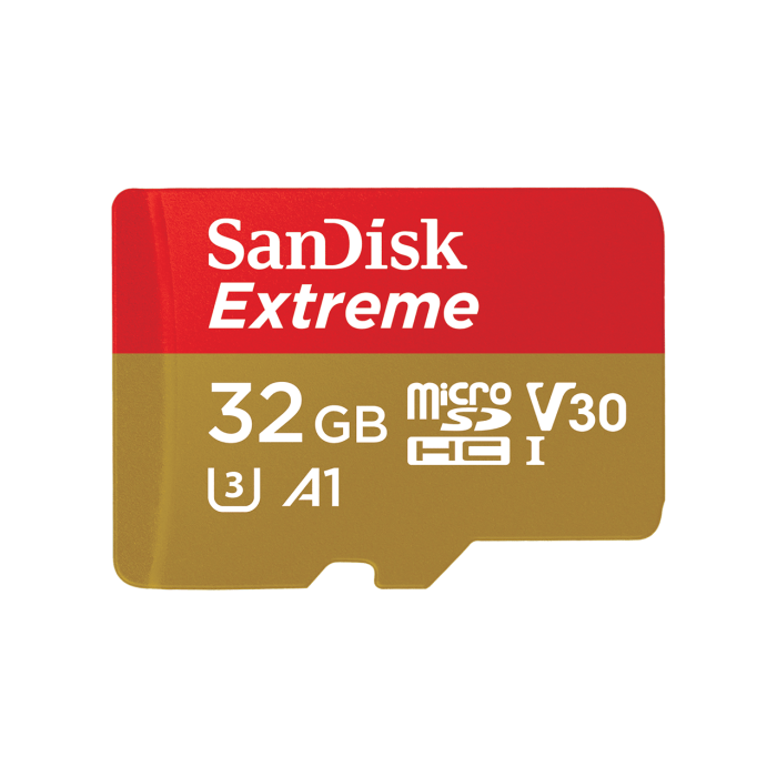 SanDisk Extreme microSDHC 32GB + SD Adapter for Action Sports Cameras - 100MB/s A1 C10 V30 UHS-I U3 - slika 3