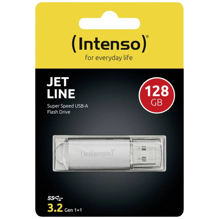 Intenso 128GB Jet Line USB 3.2 70MB/s spominski ključek - siv - slika 4