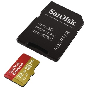 SanDisk 32GB Extreme Micro SDHC A1 CL10 V30 UHS-I U3 100MB/s Mobile spominska kartica + adapter