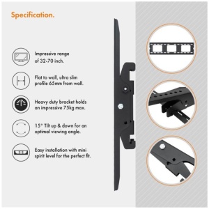 VonHaus 32-70 nagibni TV stenski nosilec do 75kg