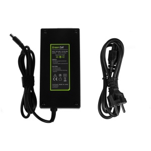 <p><b>Opis:</b></p><p>Kakovosten polnilec za prenosnike Dell z zaščito pred prepolnjenjem, nadtokovno zaščito, temperaturno zaščito in certifikatom RoHS.</p><p><b>Vsebina kompleta:</b><br></p><ul><li>1 x napajalnik za prenosnik</li><li>1 x napajalni kabel (EU)</li></ul><br><p><b>Originalne oznake:</b><br></p><ul><li>ADP-180MB<br></li><li>ADP-180MB D</li><li>DA180PM1</li><li>DA180PM111</li><li>FA180PM111</li><li>JVF3V</li><li>WW4XY</li><li>DW5G3</li><li>0DW5G3</li><li>A-0180ADU00-401</li><li>JVF3V</li><li>A-0180ADU00-201</li><li>ADP-180MB B</li><li>0JVF3V</li><li>74X5J</li></ul><br><p><b>Primerno za:</b></p><p>Dell Alienware:</p><br><ul><li>M14x, M15x, M17x, M17x R3<br></li></ul><br>Dell Precision:<br><ul><li>15 (7510) Mobile Workstation, M4800 Mobile WorkStation, M4700 Mobile WorkStation, M4600, M6300, M6400<br></li></ul><br>Dell XPS:<br><ul><li>L702X</li></ul><br><br><b>Lastnosti:</b><ul><li>Proizvajalec: Green Cell</li><li>Moč: 180 W</li><li>Barva: črna</li><li>Vhodna napetost: 100-240 V</li><li>Izhodna napetost: 19,5 V</li><li>Tok: 9,23 A</li><li>Priključek: 7,4 mm (zun. premer), 5,0 mm (notr. premer), 13 mm (dolžina)</li></ul><br>