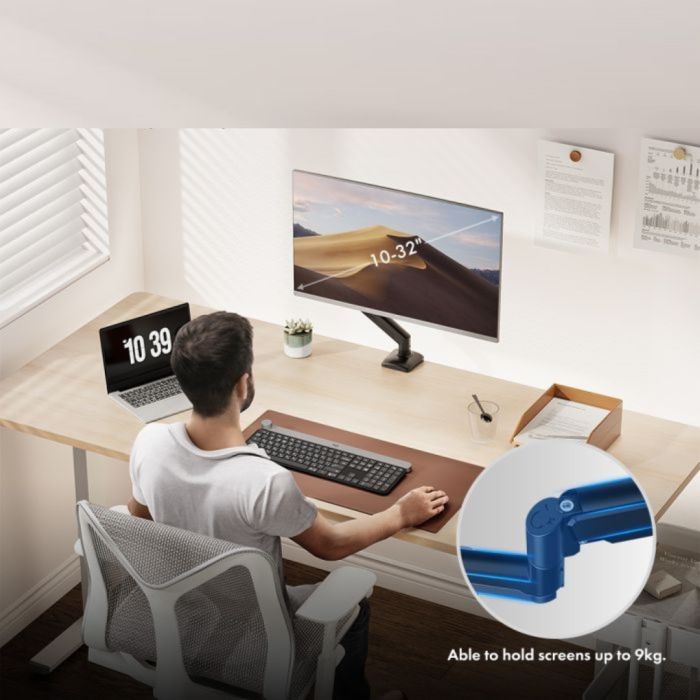 VonHaus enojni namizni nosilec do diagonale 32 plinska vzmet 3000914 - slika 4