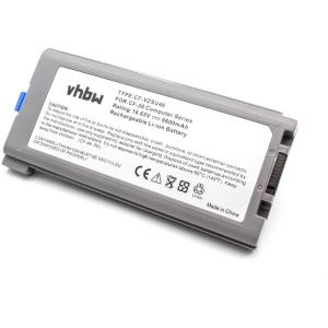 <b>Opis:</b><br><ul><li>Nadomestna baterija je izdelana po zasnovi in tehnologiji nemškega proizvajalca VHBW, kar zagotavlja odlično kvaliteto<br></li><li>Najsodobnejša tehnologija omogoča veliko ciklov polnjenja in praznjenja<br></li><li>Li-Ion celice so prijazne okolju, obenem pa zagotavljajo delovanje brez spominskega učinka<br></li><li>Termično stikalo ščiti baterijske celice pred pregrevanjem, prenapolnitvijo in kratkim stikom<br></li><li>Visoka kapaciteta baterije, podaljšan čas delovanja pri mirovanju naprave, zelo počasno samopraznjenje<br></li><li>100% kompatibilnost z originalno baterijo</li><li>Baterijo polnimo z originalnim ali nadomestnim polnilcem</li><li>Certifikati CE in ROHS</li></ul><br><p><b>Originalne oznake:</b><br></p><ul><li>CF-VZSU1430U</li><li>CF-VZSU46</li><li>CF-VZSU46AU</li><li>CF-VZSU46R</li><li>CF-VZSU46S</li><li>CF-VZSU46U</li><li>CF-VZSU71U</li><li>CF-VZSU72U</li></ul><br><p><b>Primerno za:</b></p>Panasonic Toughbook:<br><ul><li>CF-30, CF-31, CF-53</li></ul><br><br><br><b>Lastnosti:</b><ul><li>Proizvajalec: VHBW</li><li>Barva: siva</li><li>Vrsta: Li-Ion</li><li>Napetost: 10,65 V</li><li>Kapaciteta: 6.600 mAh (70 Wh)</li><li>Število celic: 9</li></ul><br>
