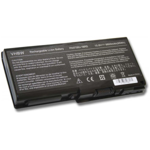 <p><b>Opomba:</b></p><ul><li><b>Ta baterija ima večjo kapaciteto od originalne baterije in se njene dimenzije zato lahko nekoliko razlikujejo od originalnih. Običajno baterija štrli iz prenosnika za kakšen centimeter na spodnji ali zadnji strani prenosnika. Če vas zanimajo točne dimenzije baterije, vas prosimo, da nas pred nakupom kontaktirate.</b><br></li></ul><br><p><b>Opis:</b><br></p><ul><li>Nadomestna baterija je izdelana po zasnovi in tehnologiji nemškega proizvajalca VHBW, kar zagotavlja odlično kvaliteto<br></li><li>Najsodobnejša tehnologija omogoča veliko ciklov polnjenja in praznjenja<br></li><li>Li-Ion celice so prijazne okolju, obenem pa zagotavljajo delovanje brez spominskega učinka<br></li><li>Termično stikalo ščiti baterijske celice pred pregrevanjem, prenapolnitvijo in kratkim stikom<br></li><li>Visoka kapaciteta baterije, podaljšan čas delovanja pri mirovanju naprave, zelo počasno samopraznjenje<br></li><li>100% kompatibilnost z originalno baterijo</li><li>Baterijo polnimo z originalnim ali nadomestnim polnilcem</li><li>Certifikati CE in ROHS</li></ul><br><p><b>Originalne oznake:</b><br></p><ul><li>PA3729U-1BAS</li><li>PA3729U-1BRS</li><li>PA3730</li><li>PA3730U-1BAS</li><li>PA3730U-1BRS</li><li>PABAS207<br></li></ul><br><p><b>Primerno za:</b></p>Toshiba Satellite:<br><ul><li>P500, P500-01C, P500-01R, P500-024, P500-025, P500-026, P500-12D, P500-12F, P500-14L, P500-1CG, P500-1DT, P500-1DW, P500-1DX, P500-1DZ, P500-1F8, P500-BT2G22, P500-BT2G23, P500-BT2N20, P500-BT2N23, P500D-ST5805, P500-ST5801, P500-ST6821, P505, P505D-S8930, P505D-S8934, P505D-S8935, P505-S8940, P505-S8941, P505-S8945, P505-S8946, P505-S8950, P505-ST5800</li></ul><br>Toshiba Qosmio:<br><ul><li>90LW, 97K, 97L, G60, G60/97K, G65, G65W, GXW/70LW, X500, X500-03L, X500-04N, X500-058, X500-067, X500-06C, X500-10Q, X500-10T, X500-10V, X500-10W, X500-10X, X500-116, X500-11D, X500-11M, X500-11Q, X500-122, X500-125, X500-128, X500-12D, X500-12F, X500-12N, X500-134, X500-13R, X500-140, X500-148, X500-149, X500-14C, X500-14D, X500-14W, X500-167, X500-Q840S, X500-Q895S, X500-Q900S, X500-Q930X, X500-S1801, X500-S1811, X500-S1812, X500-S1812X, X505, X505-Q8100X, X505-Q8102X, X505-Q8104X, X505-Q830, X505-Q832, X505-Q850, X505-Q860, X505-Q862, X505-Q865, X505-Q870, X505-Q875, X505-Q879, X505-Q880, X505-Q882, X505-Q885, X505-Q887, X505-Q888, X505-Q890, X505-Q892, X505-Q893, X505-Q894, X505-Q896, X505-Q898<br></li></ul><br>Toshiba Dynabook Qosmio:<br><ul><li>GXW/70LW<br></li></ul><br><b>Lastnosti:</b><ul><li>Proizvajalec: VHBW</li><li>Barva: črna</li><li>Vrsta: Li-Ion</li><li>Napetost: 10,8 V</li><li>Kapaciteta: 8.800 mAh (95 Wh)</li><li>Število celic: 12</li></ul><br>