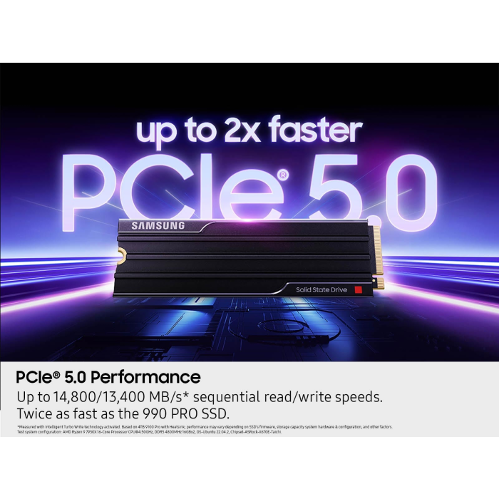 Samsung 2TB 9100 PRO PCIe 5.0 NVMe M.2 SSD s hladilnikom - slika 2