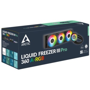 ARCTIC LIQUID FREEZER III PRO 360mm A-RGB vodno hlajenje za INTEL/AMD procesorje (črn)