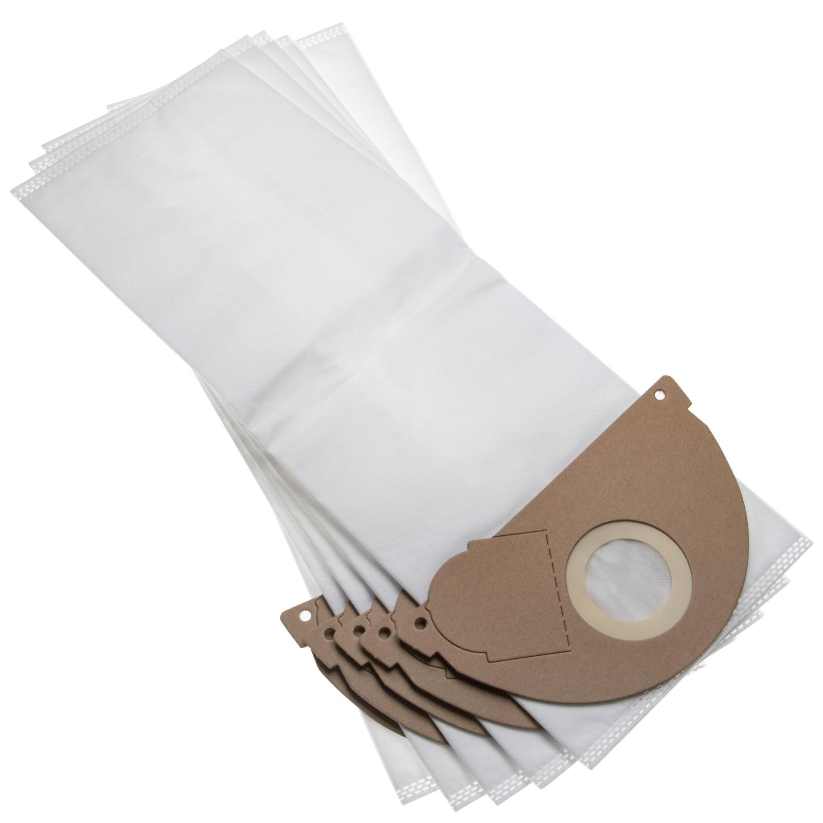 Set 5 nadomestnih vrečk za vakuumske sesalnike Kärcher, s katerim boste prihranili vaš dragoceni čas in denar. Vrečka je izdelana iz petplastnega mikrovlaknastega materiala.