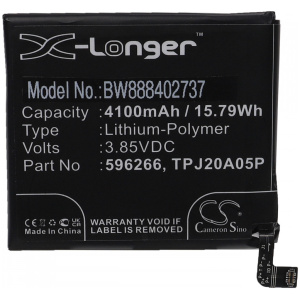 <b>Opis:</b><br><ul><li>Nadomestna baterija je izdelana po zasnovi in tehnologiji nemškega proizvajalca VHBW, kar zagotavlja odlično kvaliteto<br></li><li>Najsodobnejša tehnologija omogoča veliko ciklov polnjenja in praznjenja<br></li><li>Li-Polymer celice so prijazne okolju, obenem pa zagotavljajo delovanje brez spominskega učinka<br></li><li>Termično stikalo ščiti baterijske celice pred pregrevanjem, prenapolnitvijo in kratkim stikom<br></li><li>Visoka kapaciteta baterije, podaljšan čas delovanja pri mirovanju naprave, zelo počasno samopraznjenje<br></li><li>100% kompatibilnost z originalno baterijo</li><li>Baterijo polnimo z originalnim ali nadomestnim polnilcem</li><li>Certifikati CE in ROHS</li></ul><br><br><p><b>Originalne oznake:</b></p><ul><li>TPJ20A05P</li><li>596266<br></li></ul><br><b>Primerno za:</b><br><ul></ul><br>Caterpillar:<br><ul><li>CAT S42</li></ul><br><b>Lastnosti:</b><ul><li>Proizvajalec: VHBW</li><li>Vrsta: Li-Polymer</li><li>Napetost: 3,85 V</li><li>Kapaciteta: 4.100 mAh (15,79 Wh)</li></ul><br>