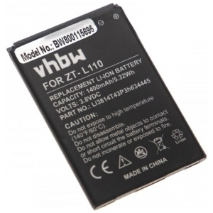 <br><b>Opis:</b><br><ul><li>Nadomestna baterija je izdelana po zasnovi in tehnologiji nemškega proizvajalca VHBW, kar zagotavlja odlično kvaliteto<br></li><li>Najsodobnejša tehnologija omogoča veliko ciklov polnjenja in praznjenja<br></li><li>Li-Ion celice so prijazne okolju, obenem pa zagotavljajo delovanje brez spominskega učinka<br></li><li>Termično stikalo ščiti baterijske celice pred pregrevanjem, prenapolnitvijo in kratkim stikom<br></li><li>Visoka kapaciteta baterije, podaljšan čas delovanja pri mirovanju naprave, zelo počasno samopraznjenje<br></li><li>100% kompatibilnost z originalno baterijo</li><li>Baterijo polnimo z originalnim ali nadomestnim polnilcem</li><li>Certifikati CE in ROHS</li></ul><br><br><p><b>Originalne oznake:</b><br></p><ul><li>Li3814T43P3h634445<br></li></ul><br><p><b>Primerno za:</b></p>ZTE:<ul><li>Blade L110, Blade L110 Dual Sim</li></ul><br><b>Lastnosti:</b><ul><li>Proizvajalec: VHBW</li><li>Vrsta: Li-Ion</li><li>Napetost: 3,8 V</li><li>Kapaciteta: 1.400 mAh (5,32 Wh)</li></ul><br>