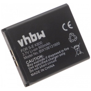 <br><b>Opis:</b><br><ul><li>Nadomestna baterija je izdelana po zasnovi in tehnologiji nemškega proizvajalca VHBW, kar zagotavlja odlično kvaliteto<br></li><li>Najsodobnejša tehnologija omogoča veliko ciklov polnjenja in praznjenja<br></li><li>Li-Ion celice so prijazne okolju, obenem pa zagotavljajo delovanje brez spominskega učinka<br></li><li>Termično stikalo ščiti baterijske celice pred pregrevanjem, prenapolnitvijo in kratkim stikom<br></li><li>Visoka kapaciteta baterije, podaljšan čas delovanja pri mirovanju naprave, zelo počasno samopraznjenje<br></li><li>100% kompatibilnost z originalno baterijo</li><li>Baterijo polnimo z originalnim ali nadomestnim polnilcem</li><li>Certifikati CE in ROHS</li></ul><br><br><p><b>Originalne oznake:</b><br></p><ul><li>BST-33<br></li></ul><br><p><b>Primerno za:</b></p>Sony Ericsson:<ul><li>Aino, C702, C901 GreenHeart, C903, G502, G700, G705, G900, K530i, K800i, K810i, M600i, Naite, P1i, Satio, T700, W205, W302, W395, W595, W610i, W660i, W705, W850i, W880i, W950i, W960i, Z250i, Z320i, Z610i<br></li></ul><br><b>Lastnosti:</b><ul><li>Proizvajalec: VHBW</li><li>Vrsta: Li-Ion</li><li>Napetost: 3,7 V</li><li>Kapaciteta: 900 mAh (3,33 Wh)</li></ul><br>