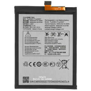 <br><b>Opis:</b><br><ul><li>Nadomestna baterija je izdelana po zasnovi in tehnologiji nemškega proizvajalca MPS, kar zagotavlja odlično kvaliteto<br></li><li>Najsodobnejša tehnologija omogoča veliko ciklov polnjenja in praznjenja<br></li><li>Li-Polymer celice so prijazne okolju, obenem pa zagotavljajo delovanje brez spominskega učinka<br></li><li>Termično stikalo ščiti baterijske celice pred pregrevanjem, prenapolnitvijo in kratkim stikom<br></li><li>Visoka kapaciteta baterije, podaljšan čas delovanja pri mirovanju naprave, zelo počasno samopraznjenje<br></li><li>100% kompatibilnost z originalno baterijo</li><li>Baterijo polnimo z originalnim ali nadomestnim polnilcem</li><li>Certifikati CE in ROHS</li></ul><br><br><p><b>Originalne oznake:</b></p><ul><li>TLP048A1</li><li>TLP048A7</li></ul><br><br><p><b>Primerno za:</b></p><p>TCL:</p><ul><li>20L, T774H, T774B</li><li>20 SE, T671H, T671F, T671O, T671E</li><li>20 XE, 5087Z</li><li>30 SE, 6165H, 6156H1, 6165A, 6165A1, 6165S</li><li>306, X668, 6102H</li></ul><br><br><b>Lastnosti:</b><ul><li>Proizvajalec: MPS</li><li>Vrsta: Li-Polymer</li><li>Napetost: 3,85 V</li><li>Kapaciteta: 5.000 mAh (19,25 Wh)</li></ul><br>