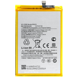 <br><b>Opis:</b><br><ul><li>Nadomestna baterija je izdelana po zasnovi in tehnologiji nemškega proizvajalca MPS, kar zagotavlja odlično kvaliteto<br></li><li>Najsodobnejša tehnologija omogoča veliko ciklov polnjenja in praznjenja<br></li><li>Li-Polymer celice so prijazne okolju, obenem pa zagotavljajo delovanje brez spominskega učinka<br></li><li>Termično stikalo ščiti baterijske celice pred pregrevanjem, prenapolnitvijo in kratkim stikom<br></li><li>Visoka kapaciteta baterije, podaljšan čas delovanja pri mirovanju naprave, zelo počasno samopraznjenje<br></li><li>100% kompatibilnost z originalno baterijo</li><li>Baterijo polnimo z originalnim ali nadomestnim polnilcem</li><li>Certifikati CE in ROHS</li></ul><br><br><p><b>Originalne oznake:</b><br></p><ul><li>BN5X</li></ul><br><p><b>Primerno za:</b></p>Xiaomi:<ul><li><li>Redmi 14C, 2411DRN47C, 2409BRN2CA, 2409BRN2CG, 2409BRN2CY</li><li>Poco C75, 2410FPCC5G</li></li></ul><br><b>Lastnosti:</b><ul><li>Proizvajalec: MPS</li><li>Vrsta: Li-Polymer</li><li>Napetost: 3,84 V</li><li>Kapaciteta: 5.160 mAh (19,82 Wh)</li></ul><br>