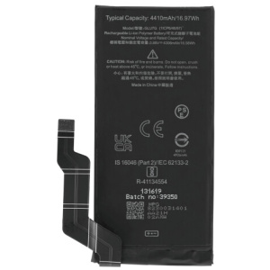 <b>Opis:</b><br><ul><li>Nadomestna baterija je izdelana po zasnovi in tehnologiji nemškega proizvajalca MPS, kar zagotavlja odlično kvaliteto<br></li><li>Najsodobnejša tehnologija omogoča veliko ciklov polnjenja in praznjenja<br></li><li>Li-Polymer celice so prijazne okolju, obenem pa zagotavljajo delovanje brez spominskega učinka<br></li><li>Termično stikalo ščiti baterijske celice pred pregrevanjem, prenapolnitvijo in kratkim stikom<br></li><li>Visoka kapaciteta baterije, podaljšan čas delovanja pri mirovanju naprave, zelo počasno samopraznjenje<br></li><li>100% kompatibilnost z originalno baterijo</li><li>Baterijo polnimo z originalnim ali nadomestnim polnilcem</li><li>Certifikati CE in ROHS</li></ul><br><br><p><b>Originalne oznake:</b></p><ul><li>GLU7G</li></ul><br><br><p><b>Primerno za:</b></p><p>Google:</p><ul><li>Pixel 6a, Pixel 6a 5G, G1AZG, GB17L, GB62Z, GX7AS</li></ul><br><b>Lastnosti:</b><ul><li>Proizvajalec: MPS</li><li>Vrsta: Li-Polymer</li><li>Napetost: 3,85 V</li><li>Kapaciteta: 4.400 mAh (16,94 Wh)</li></ul><br>