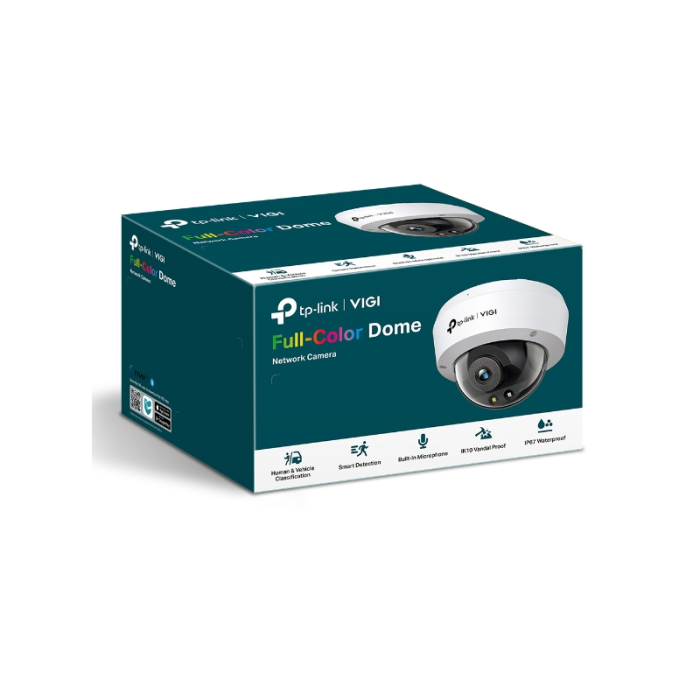 TP-LINK VIGI 4MP Full-Color Dome mrežna kamera (do 2560 × 1440 H.265+ 30fps) | E-specialisti.si