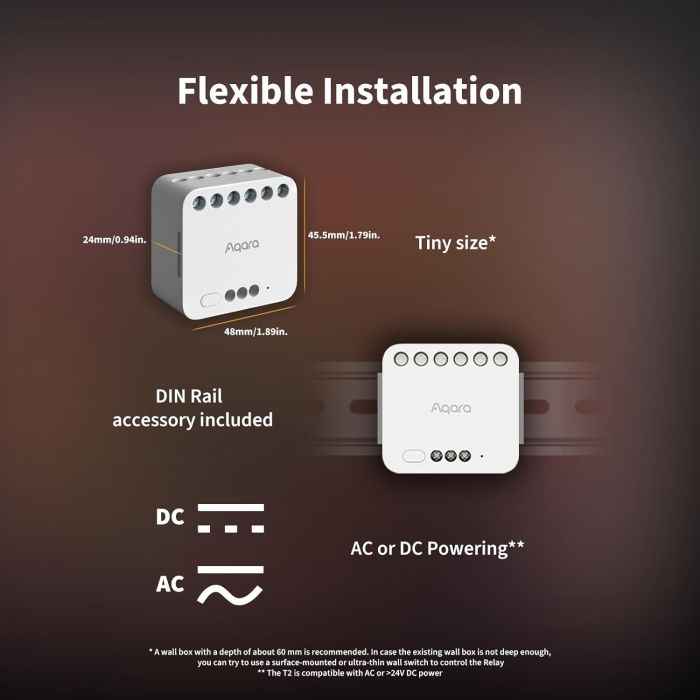 AQARA dvojni relejni modul T2 (DCM-K01) - dvojni relejni modul Zigbee 3.0 - slika 4