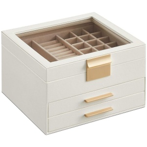 SONGMICS škatla za nakit triplastna JBC239WT | E-specialisti.si