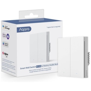 Aqara pametno dvojno stensko stikalo AK072EUW01 brez nevtralnega vodnika | E-specialisti.si