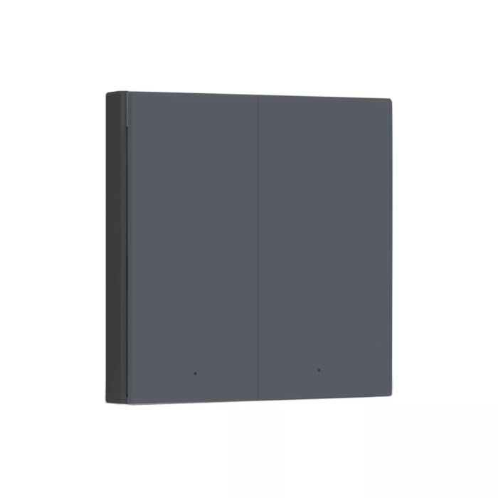 AQARA pametno dvojno stensko stikalo H1 EU brez nevtralnega vodnika, WS-EUK02 GREY | E-specialisti.si