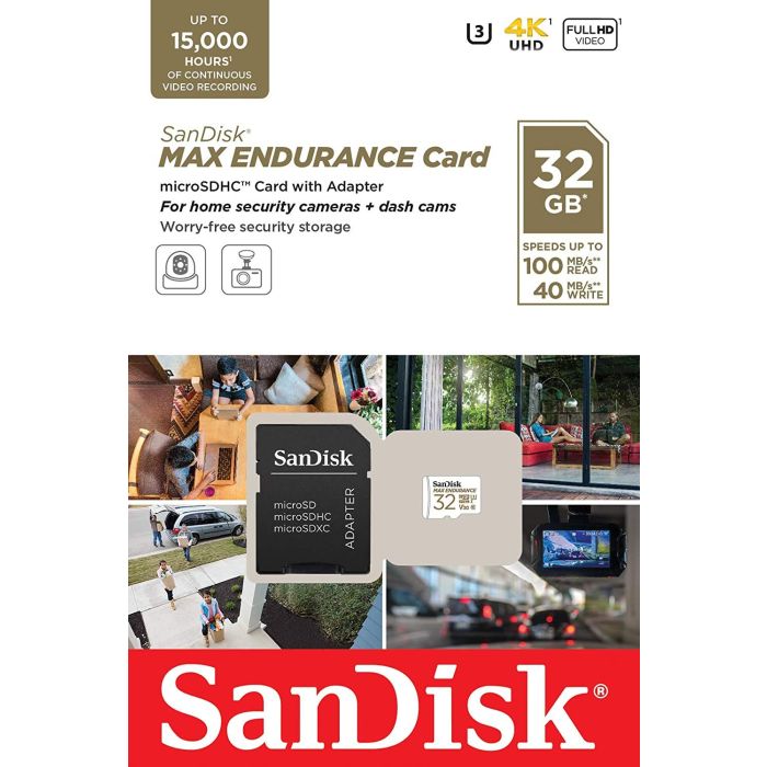 SanDisk MAX ENDURANCE microSDHC 32GB + SD Adapter - slika 2