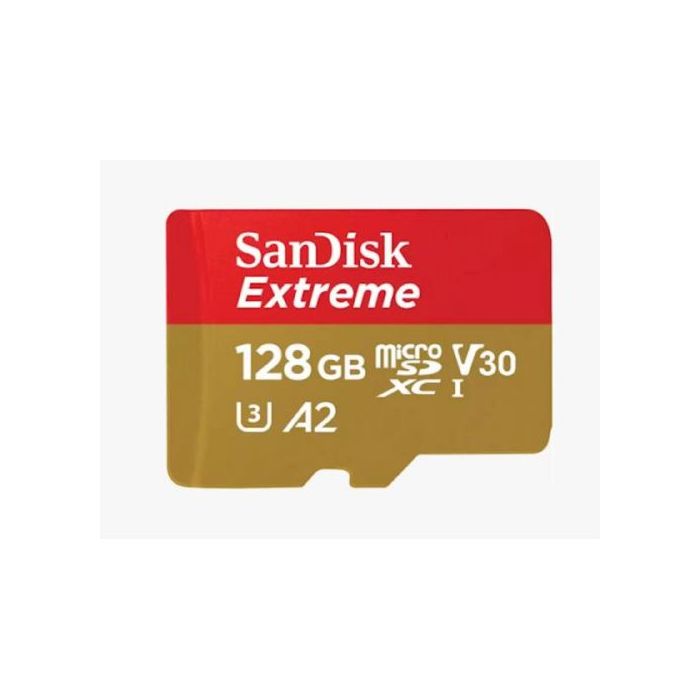 SanDisk Extreme microSDXC 128GB for Action Cams and Drones + SD Adapter 190MB/s & 90MB/s A2 C10 V30 - slika 2