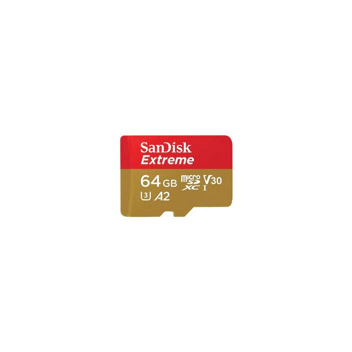 SanDisk Extreme microSDXC 64GB for Action Cams and Drones + SD Adapter 170MB/s & 80MB/s A2 C10 V30 U - slika 2