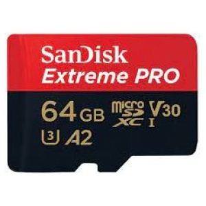 SanDisk Extreme PRO microSDXC 64GB + SD Adapter do 200MB/s & 90MB/sA2 C10 V30 UHS-I U3