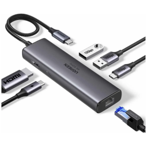 Ugreen 6-v-1 USB-C Hub (100 W PD vhod