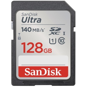 SanDisk Ultra 128GB SDXC spominska kartica 140MB/s