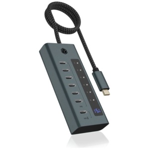 IcyBox IB-HUB1457-C31 7-portni hub vmesnik USB 3.2 Type-C