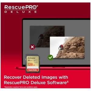 SanDisk Extreme PLUS 128GB SDHC Mspominska kartica 180MB/s in 90MB/s branje/pisanje