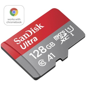 SanDisk Ultra microSDXC 128GB + SD Adapter 140MB/s  A1 Class 10 UHS-I