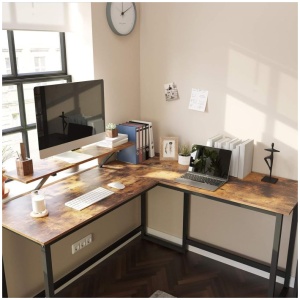 L-oblikovana kotna miza za monitor