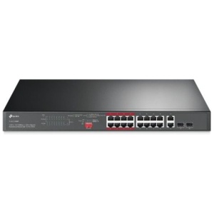TP-LINK 16-Port 10/100 Mbps + 2-Port Gigabit Rackmount switch stikalo z 16-Port PoE+