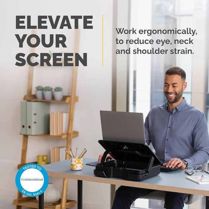 Fellowes BREYTA prenosna torba z vgrajenim stojalom za prenosni računalnik, črna - slika 3