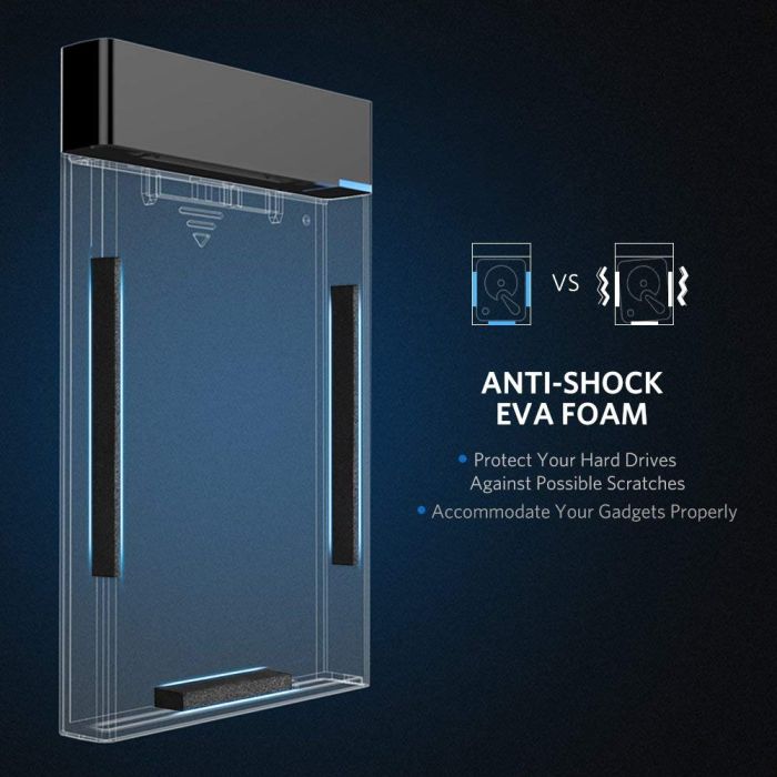 Ugreen 2.5 HDD ohišje USB-C vhod črno - box - slika 4