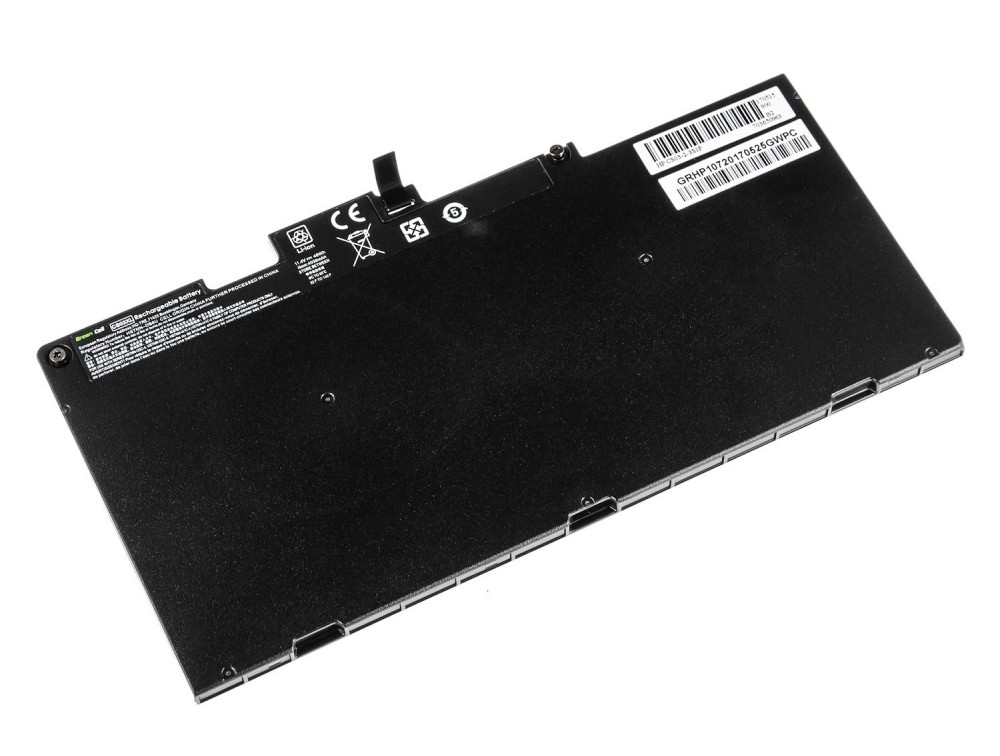 Opis:Nadomestna baterija je izdelana po zasnovi in tehnologiji proizvajalca Green Cell, kar zagotavlja odlično kvalitetoNajsodobnejša tehnologija omogoča veliko ciklov polnjenja in praznjenjaLi-Polymer celice so prijazne okolju, obenem pa zagotavljajo delovanje brez spominskega učinkaTermično stikalo ščiti baterijske celice pred pregrevanjem, prenapolnitvijo in kratkim stikomVisoka kapaciteta baterije, podaljšan čas delovanja pri mirovanju naprave, zelo počasno samopraznjenje100% kompatibilnost z originalno baterijoBaterijo polnimo z originalnim ali nadomestnim polnilcemCertifikati CE in ROHSOriginalne oznake:CS03CSO3CS03XLCSO3XLHSTNN-I33C-4HSTNN-I33C-5HSTNN-I41C-4HSTNN-I41C-5HSTNN-IB6YHSTNN-DB6UHSTNN-UB6S3ICP6/65/79800231-141800513-001800231-2C1Primerno za:HP: EliteBook 745 G3, EliteBook 745 G4, EliteBook 755 G3, EliteBook 755 G4, EliteBook 840 G3, EliteBook 840 G4, EliteBook 850 G3, EliteBook 850 G4HP ZBook 15u G3 Mobile Workstation, HP ZBook 15u G4 Mobile WorkstationMT42 Mobile Thin Client, MT43 Mobile Thin ClientG8R92AV, G8R93AV, G8R94AV, G8R95AV, G8R96AV, G8R97AV, G8R98AV, G8R99AV, G8S00AV, L1C94AA, L1C96AA, L1C97AA, L1C98AA, L1C99AA, L1D00AA, L1X78PA, L2W81AW, L3D22AV, L3D23AV, L3D24AV, L3D25AV, L3D26AV, L3D27AV, L3D28AV, L3D29AV, L3D30AV, L3D31AV, L6B71PT, L9S83PA, L9Z80AV, L9Z81AV, M4Z16PA, M6G47AV, M6U29AW, M6U31AW, M6U33AW, M6U35AW, N0B76PA, N1S71AV, P2T35AW, T5L19PA, T7U85AW, T7U87AW, W4W67AW, W4W69AW, W4Z98AW, W5A00AW, W8H11PALastnosti:Proizvajalec: Green CellBarva: črnaVrsta: Li-PolymerNapetost: 11,4 VKapaciteta: 3.400 mAh (38,76 Wh)