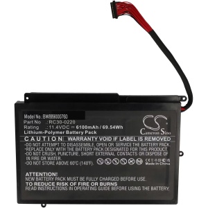 <b>Opis:</b><br><ul><li>Nadomestna baterija je izdelana po zasnovi in tehnologiji nemškega proizvajalca VHBW, kar zagotavlja odlično kvaliteto<br></li><li>Najsodobnejša tehnologija omogoča veliko ciklov polnjenja in praznjenja<br></li><li>Li-Polymer celice so prijazne okolju, obenem pa zagotavljajo delovanje brez spominskega učinka<br></li><li>Termično stikalo ščiti baterijske celice pred pregrevanjem, prenapolnitvijo in kratkim stikom<br></li><li>Visoka kapaciteta baterije, podaljšan čas delovanja pri mirovanju naprave, zelo počasno samopraznjenje<br></li><li>100% kompatibilnost z originalno baterijo</li><li>Baterijo polnimo z originalnim ali nadomestnim polnilcem</li><li>Certifikati CE in ROHS</li></ul><br><br><p><b>Originalne oznake:</b><br></p><ul><li>RC30-0220</li><li>RZ09-0220</li></ul><br><p><b>Primerno za:</b></p><p>Razer:</p><ul><li>Blade Pro 17" (2017)- i7-7700HQ, Blade Pro 17 (2019) RTX 2060, GTX1060, RZ09-0220, RZ09-02202, E75-R3U1 RZ09-02202, E75-R3G1 RZ09-02202, RZ09-02202, E75 RZ09-02202, E75-R3B1, RZ09-02202, E75-R3C1 RZ09-02202, E75-R341</li></ul><br><b>Lastnosti:</b><ul><li>Proizvajalec: VHBW</li><li>Vrsta: Li-Polymer</li><li>Napetost: 11,4 V</li><li>Kapaciteta: 6.100 mAh (69,54 Wh)</li></ul><br>