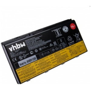 <b>Opis:</b><br><ul><li>Nadomestna baterija je izdelana po zasnovi in tehnologiji nemškega proizvajalca VHBW, kar zagotavlja odlično kvaliteto<br></li><li>Najsodobnejša tehnologija omogoča veliko ciklov polnjenja in praznjenja<br></li><li>Li-Ion celice so prijazne okolju, obenem pa zagotavljajo delovanje brez spominskega učinka<br></li><li>Termično stikalo ščiti baterijske celice pred pregrevanjem, prenapolnitvijo in kratkim stikom<br></li><li>Visoka kapaciteta baterije, podaljšan čas delovanja pri mirovanju naprave, zelo počasno samopraznjenje<br></li><li>100% kompatibilnost z originalno baterijo</li><li>Baterijo polnimo z originalnim ali nadomestnim polnilcem</li><li>Certifikati CE in ROHS</li></ul><br><br><p><b>Originalne oznake:</b><br></p><ul><li>00HW030</li><li>01AV451</li><li>4ICR18/65-2</li><li>4X50K14092</li><li>5B10W13950</li><li>SB10F46468</li><li>SB10T83193</li></ul><br><p><b>Primerno za:</b></p><p>Lenovo:</p><ul><li>Thinkpad P70, Thinkpad P70 Mobile Workstation, Thinkpad P70 Mobile Xeon Workstation</li><li>ThinkPad P71</li></ul><br><b>Lastnosti:</b><ul><li>Proizvajalec: VHBW</li><li>Barva: črna</li><li>Vrsta: Li-Ion</li><li>Napetost: 14,8 V</li><li>Kapaciteta: 6.400 mAh (95 Wh)</li><li>Število celic: 8</li></ul><br>