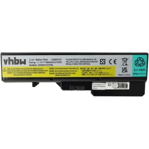 <b>Opis:</b><br><ul><li>Nadomestna baterija je izdelana po zasnovi in tehnologiji nemškega proizvajalca VHBW, kar zagotavlja odlično kvaliteto<br></li><li>Najsodobnejša tehnologija omogoča veliko ciklov polnjenja in praznjenja<br></li><li>Li-Ion celice so prijazne okolju, obenem pa zagotavljajo delovanje brez spominskega učinka<br></li><li>Termično stikalo ščiti baterijske celice pred pregrevanjem, prenapolnitvijo in kratkim stikom<br></li><li>Visoka kapaciteta baterije, podaljšan čas delovanja pri mirovanju naprave, zelo počasno samopraznjenje<br></li><li>100% kompatibilnost z originalno baterijo</li><li>Baterijo polnimo z originalnim ali nadomestnim polnilcem</li><li>Certifikati CE in ROHS</li></ul><br><br><p><b>Originalne oznake:</b><br></p><ul><li>121000935</li><li>121000937</li><li>121000938</li><li>121000939</li><li>121000992</li><li>121000994</li><li>121001089</li><li>121001150</li><li>31CR19/66-2</li><li>57Y6454</li><li>57Y6455</li><li>FRU 121001056</li><li>FRU 121001071</li><li>FRU 121001091</li><li>FRU 121001094</li><li>FRU 121001095</li><li>FRU 121001096</li><li>FRU 121001097</li><li>FRU L08S6Y21</li><li>FRU L09C6Y02</li><li>FRU L09L6Y02</li><li>FRU L09M6Y02</li><li>FRU L09N6Y02</li><li>FRU L09S6Y02</li><li>FRU L10C6Y02</li><li>FRU L10M6F21</li><li>FRU L10N6Y02</li><li>FRU L10P6F21</li><li>FRU L10P6Y22</li><li>FRU LO9L6Y02</li></ul><br><p><b>Primerno za:</b></p><p>Lenovo:</p><ul><li>IdeaPad B470, IdeaPad B470A, IdeaPad B470eL-BEI, IdeaPad B470G, IdeaPad B475A, IdeaPad B475G, IdeaPad B570, IdeaPad B570A, IdeaPad B570G, IdeaPad G460, IdeaPad G460 06779UU, IdeaPad G460 06779XU, IdeaPad G460A, IdeaPad G460A-IFI, IdeaPad G460A-ITH, IdeaPad G460G, IdeaPad G460 0677, IdeaPad G460 20041, IdeaPad G460E, IdeaPad G460L, IdeaPad G460L-IFI, IdeaPad G465, IdeaPad G465A, IdeaPad G470, IdeaPad G470A, IdeaPad G470AX-ITH, IdeaPad G470AH, IdeaPad G470G, IdeaPad G470GH, IdeaPad G475, IdeaPad G475A, IdeaPad G475E, IdeaPad G475G, IdeaPad G475L, IdeaPad G560A, IdeaPad G560E, IdeaPad G560G, IdeaPad G560L, IdeaPad G560 M278ZUK, IdeaPad G560 M2792UK, IdeaPad G560, IdeaPad G560 0679, IdeaPad G565, IdeaPad G565A, IdeaPad G565G, IdeaPad G565L, IdeaPad G570, IdeaPad G570A, IdeaPad G570AH, IdeaPad G570E, IdeaPad G570G, IdeaPad G575, IdeaPad G575A, IdeaPad G575E, IdeaPad G575G, IdeaPad G575L, IdeaPad G575M, IdeaPad G770, IdeaPad G770A, IdeaPad G770E, IdeaPad G770L, IdeaPad G780, IdeaPad G56, IdeaPad K47G, IdeaPad V360, IdeaPad V360A, IdeaPad V360G, IdeaPad V370, IdeaPad V370G, IdeaPad V370P, IdeaPad V470, IdeaPad V470A, IdeaPad V470A-IFI, IdeaPad V470C, IdeaPad V470G, IdeaPad V470P, IdeaPad V570, IdeaPad V570A, IdeaPad V570C, IdeaPad V570G, IdeaPad V570P, IdeaPad Z370, IdeaPad Z370A, IdeaPad Z370A-BNI, IdeaPad Z370G, IdeaPad Z370G-ITH, IdeaPad V370P, IdeaPad Z460, IdeaPad Z460A, IdeaPad Z460G, IdeaPad Z460M, IdeaPad Z465, IdeaPad Z465A, IdeaPad Z465A-NEI, IdeaPad Z465A-NNI, IdeaPad Z465A-PTH, IdeaPad Z465A-PNI, IdeaPad Z465G, IdeaPad Z470, IdeaPad Z470A, IdeaPad Z470AH, IdeaPad Z470A-BNI, IdeaPad Z470G, IdeaPad Z470A-IFI, IdeaPad Z470A-ITH, IdeaPad V470P, IdeaPad Z475, IdeaPad Z560, IdeaPad Z560, IdeaPad Z560A, IdeaPad Z560G, IdeaPad Z560M, IdeaPad Z565, IdeaPad Z565A, IdeaPad Z565G, IdeaPad Z570, IdeaPad Z570A-BNI, IdeaPad Z570A-IFI, IdeaPad Z570A-ITH, IdeaPad Z570A, IdeaPad Z575<br></li></ul><br><b>Lastnosti:</b><ul><li>Proizvajalec: VHBW</li><li>Barva: črna</li><li>Vrsta: Li-Ion</li><li>Napetost: 11,1 V</li><li>Kapaciteta: 6.600 mAh (73 Wh)</li><li>Število celic: 9</li></ul><br>