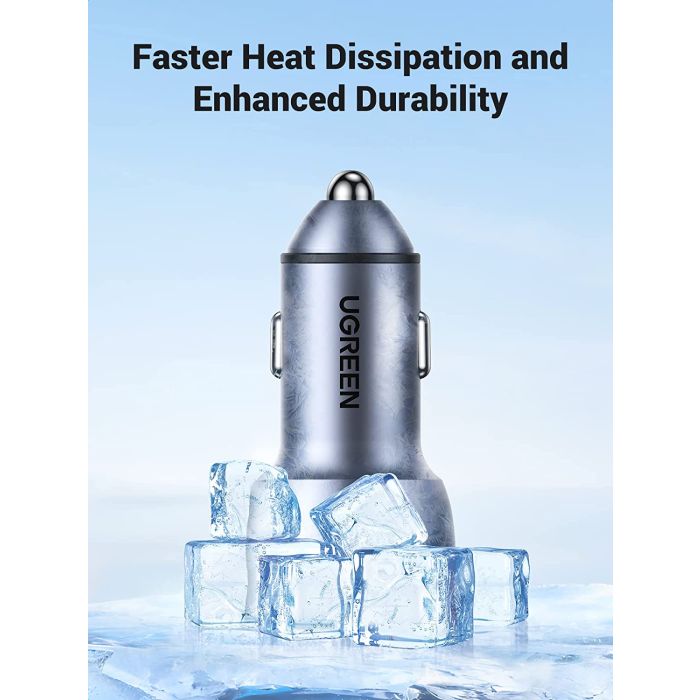 Ugreen avtopolnilec 2xUSB-C QC 3.0 40W - box - slika 3