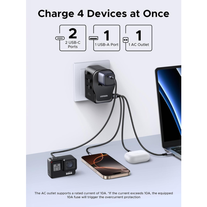 Ugreen 65W univerzalni potovalni adapter - slika 3