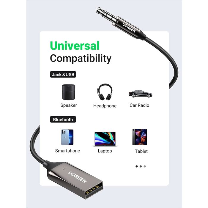 Ugreen Bluetooth USB/Aux adapter za avto