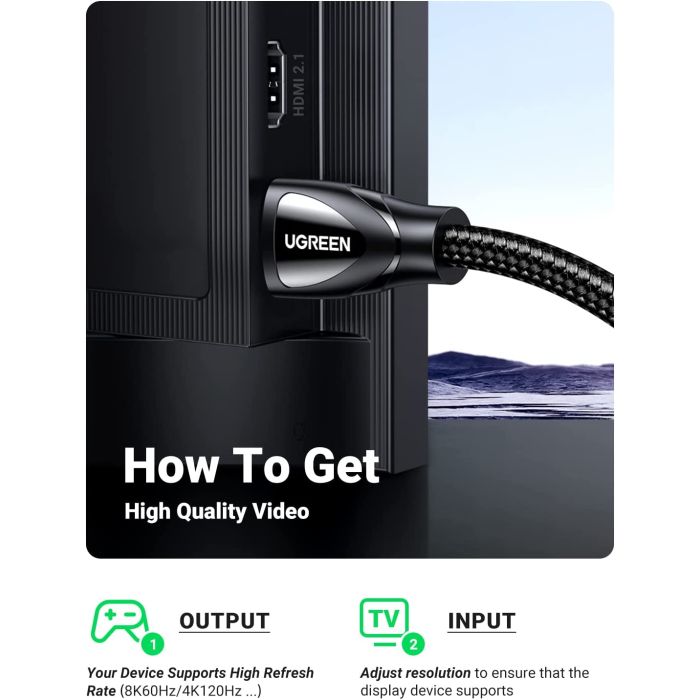Ugreen 8K HDMI kabel 2.1 8K@60Hz 4K@120Hz