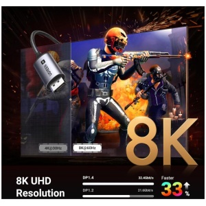 Kabel UGREEN USB C v DisplayPort 1.4 8K@60Hz 4K@240Hz