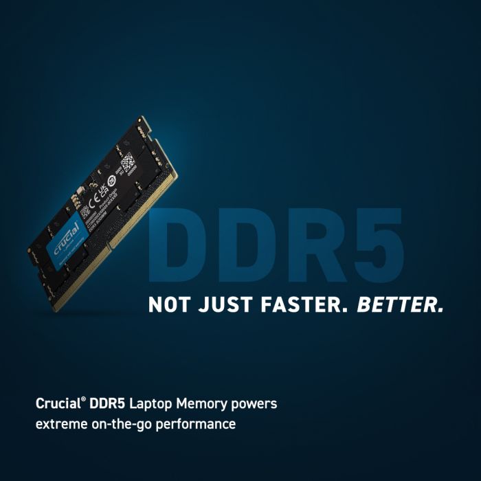 Crucial 32GB DDR5-4800 SODIMM PC5-38400 CL40
